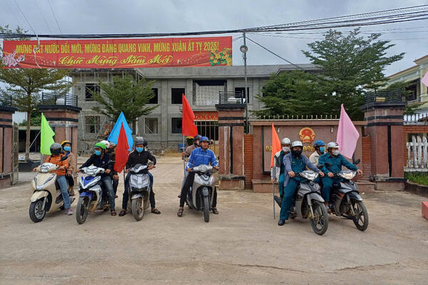 Hành Thịnh tổ chức tuyên truyền cổ động thanh niên chuẩn bị lên đường làm nghĩa vụ quân sự năm 2025